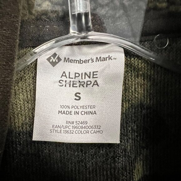 Alpine Sherpa Women's Camouflage Pullover Mock Neck Green Size Small - Picture 8 of 8